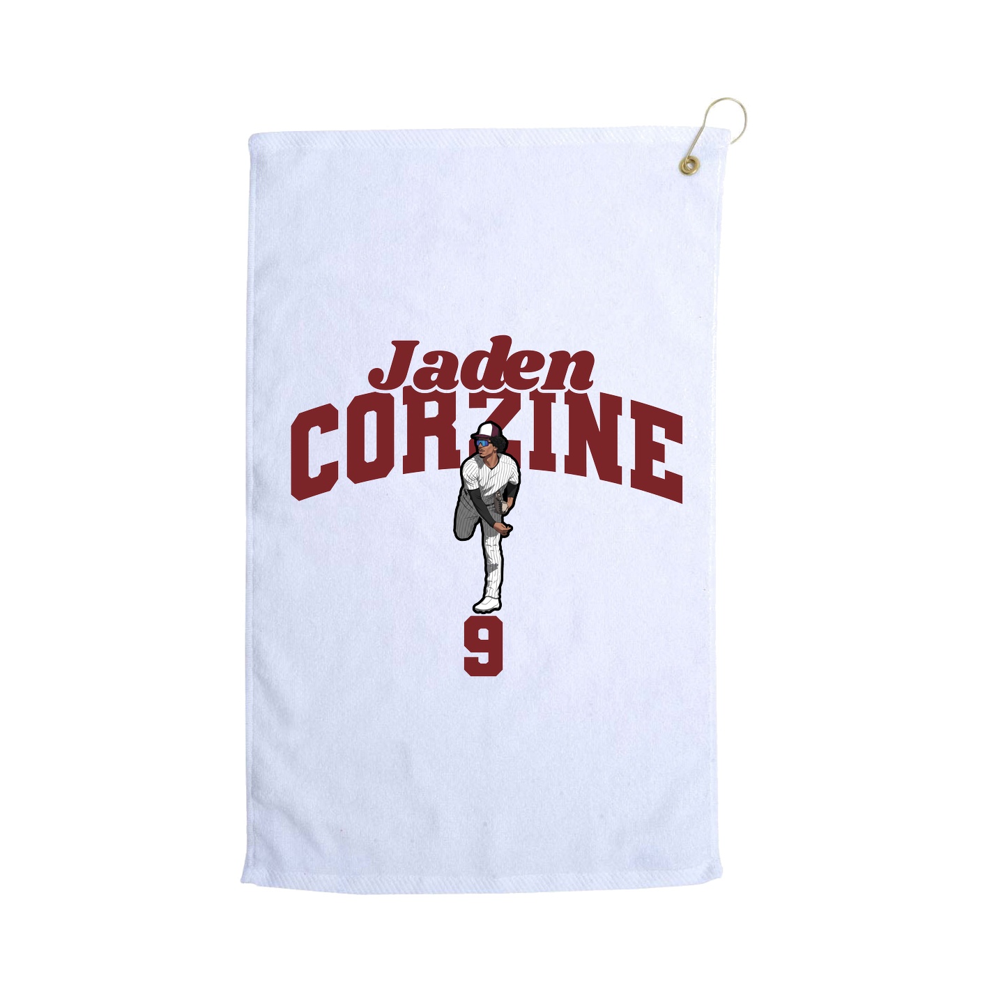 Golf Towel — Signature Arch in White