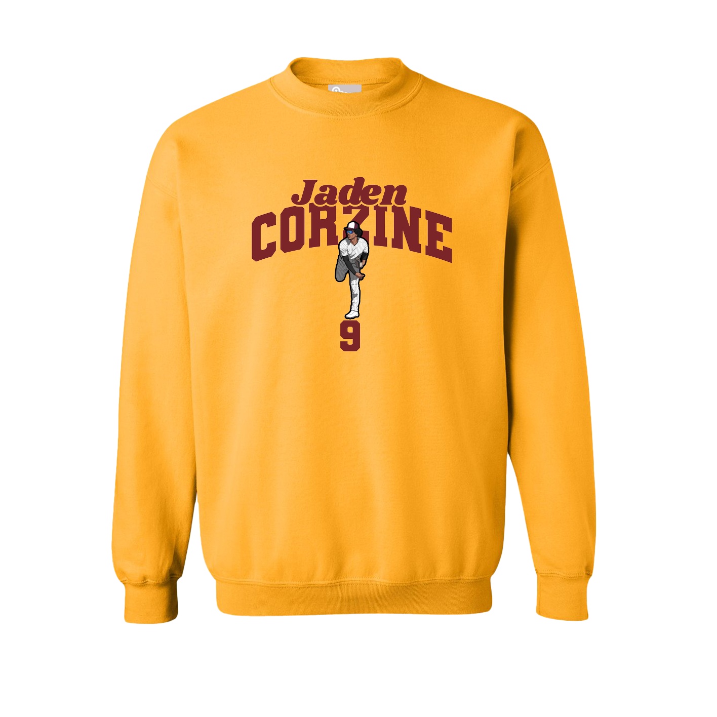 Fleece Crew — Signature Arch in Gold