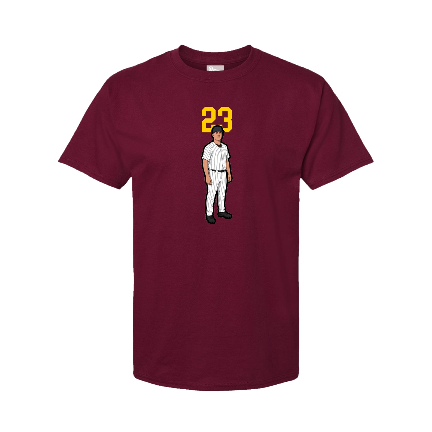 Youth Tee — Number Top in Cardinal