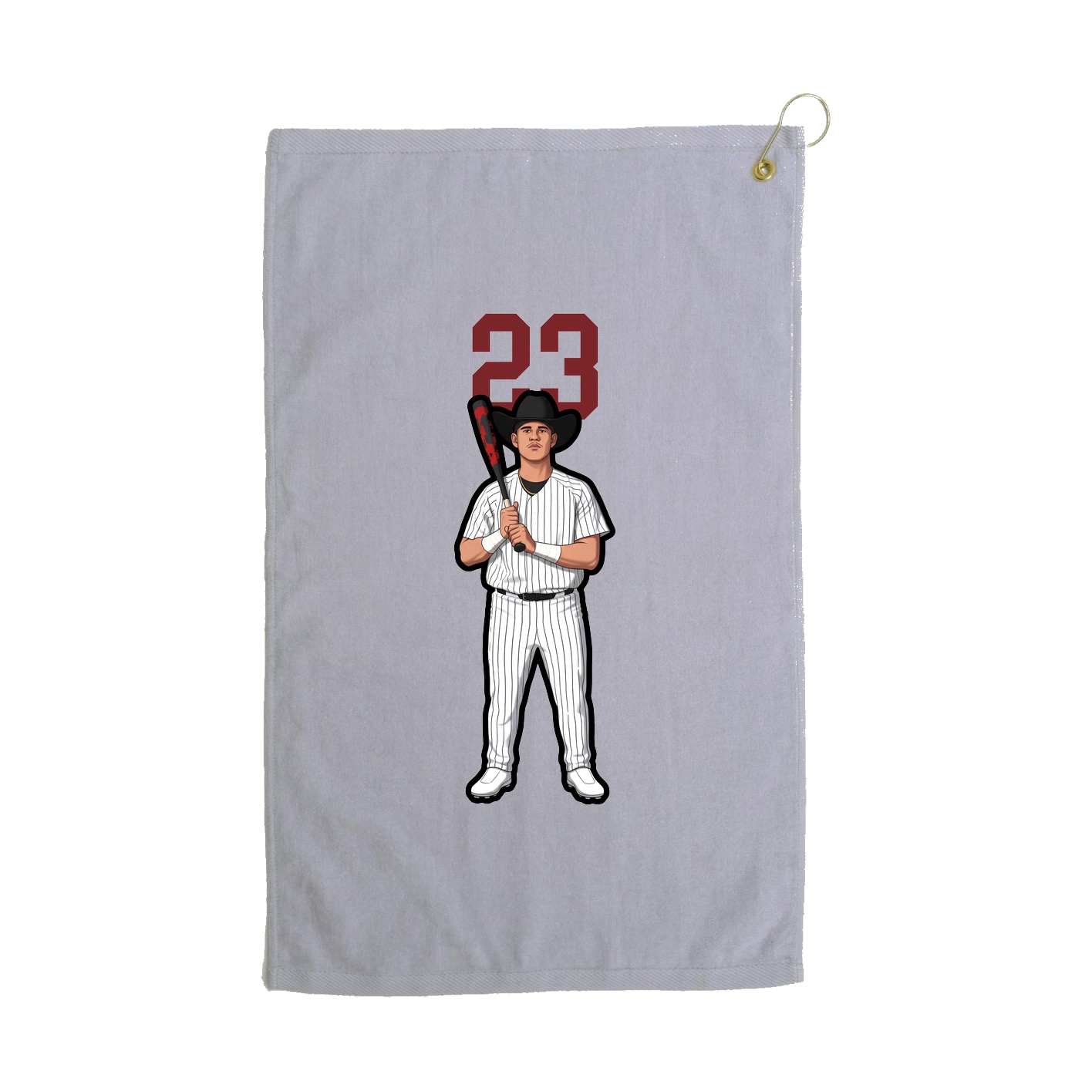 Golf Towel — Number Top in Grey