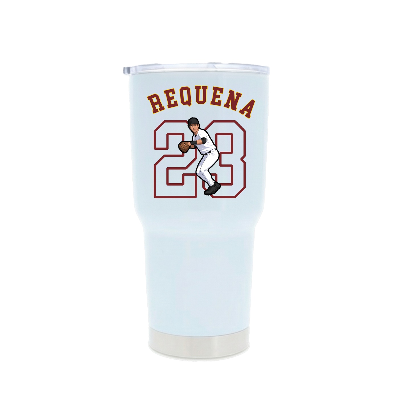 30oz Stainless Steel Tumbler — Shirsey Arch in White