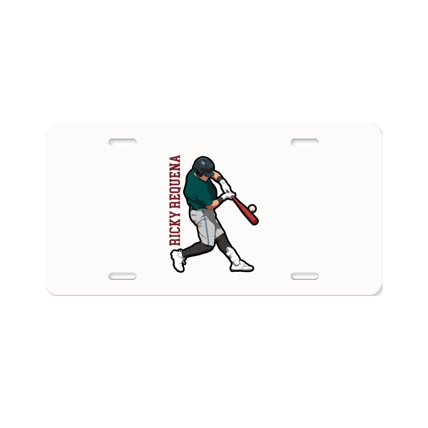 License Plate — Name Vertical in Classic