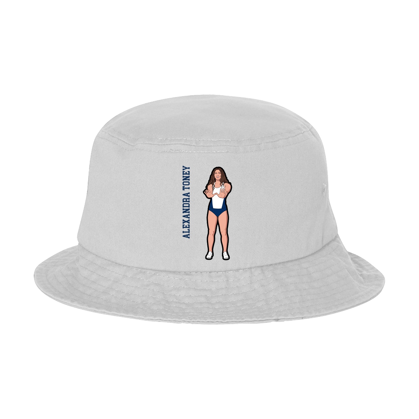 Bucket Cap — Name Vertical in White