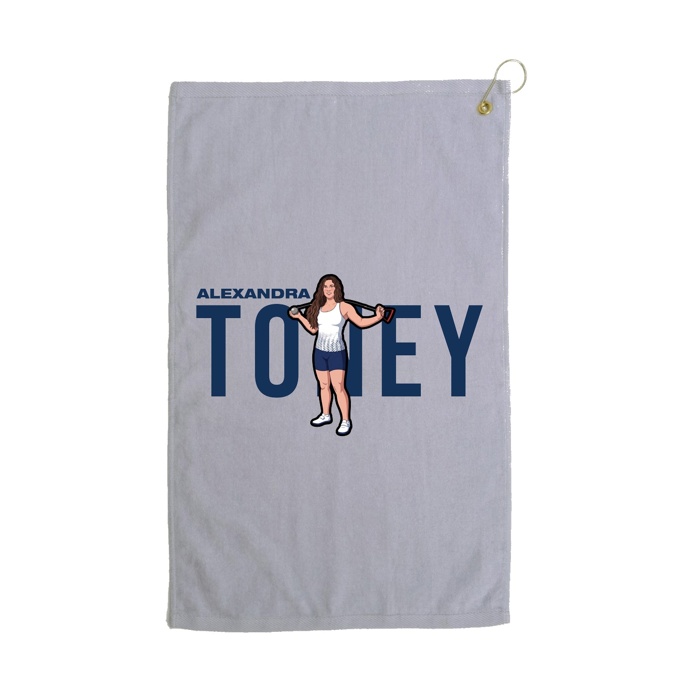 Golf Towel — Player Name in Grey