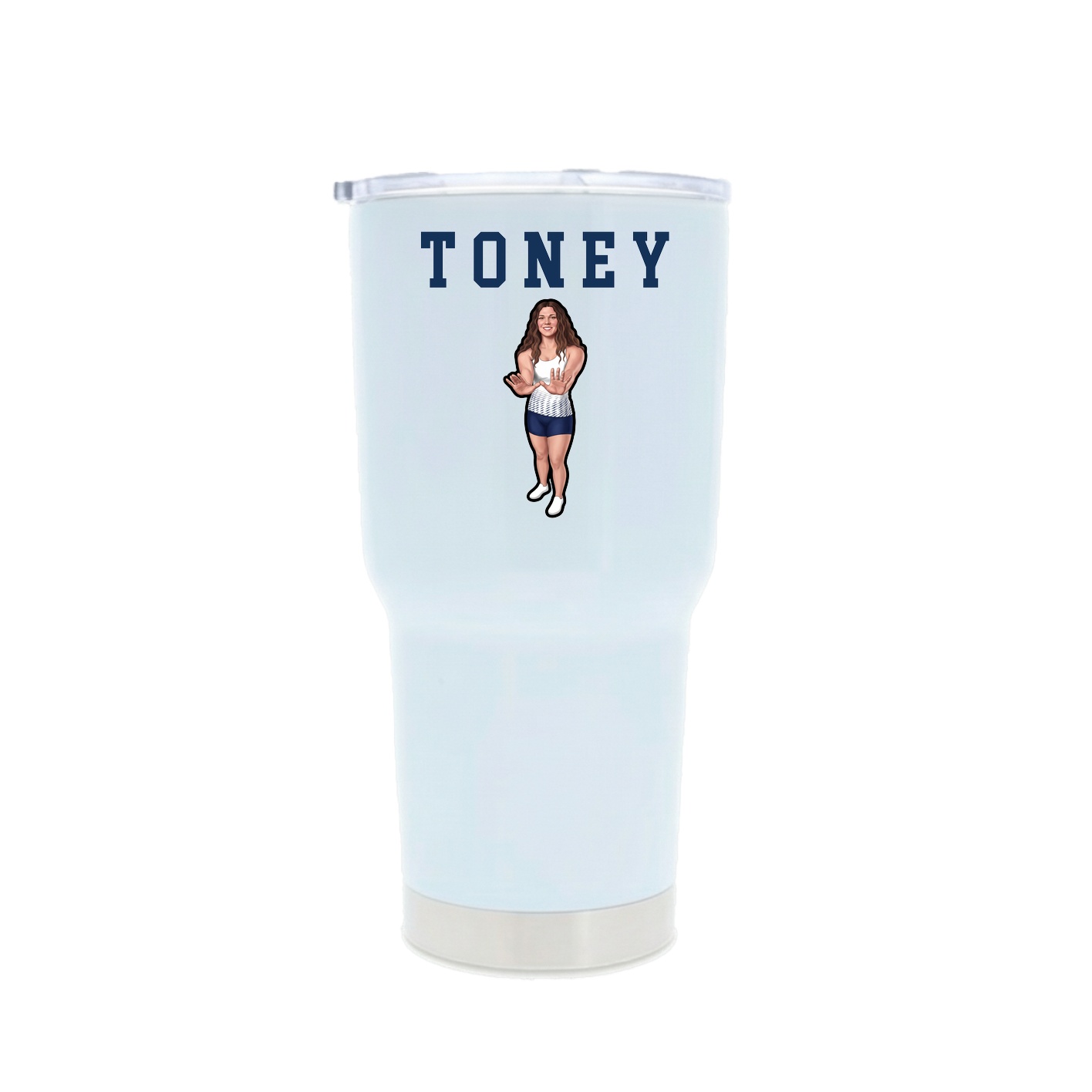 30oz Stainless Steel Tumbler — Shirsey in White