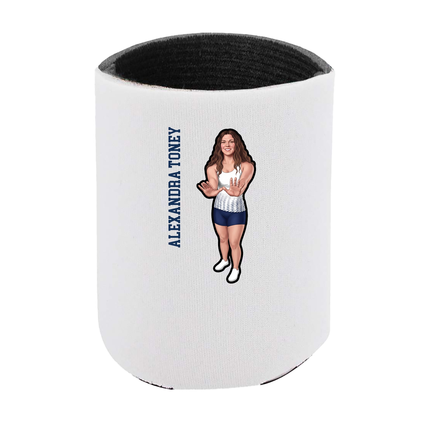 Can Holder — Name Vertical in White