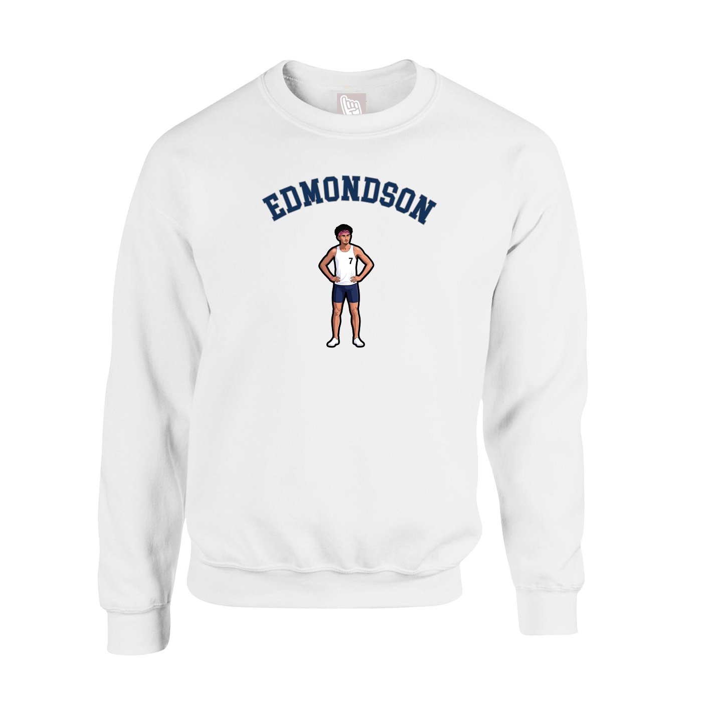 Fleece Crew — Shirsey Arch in White