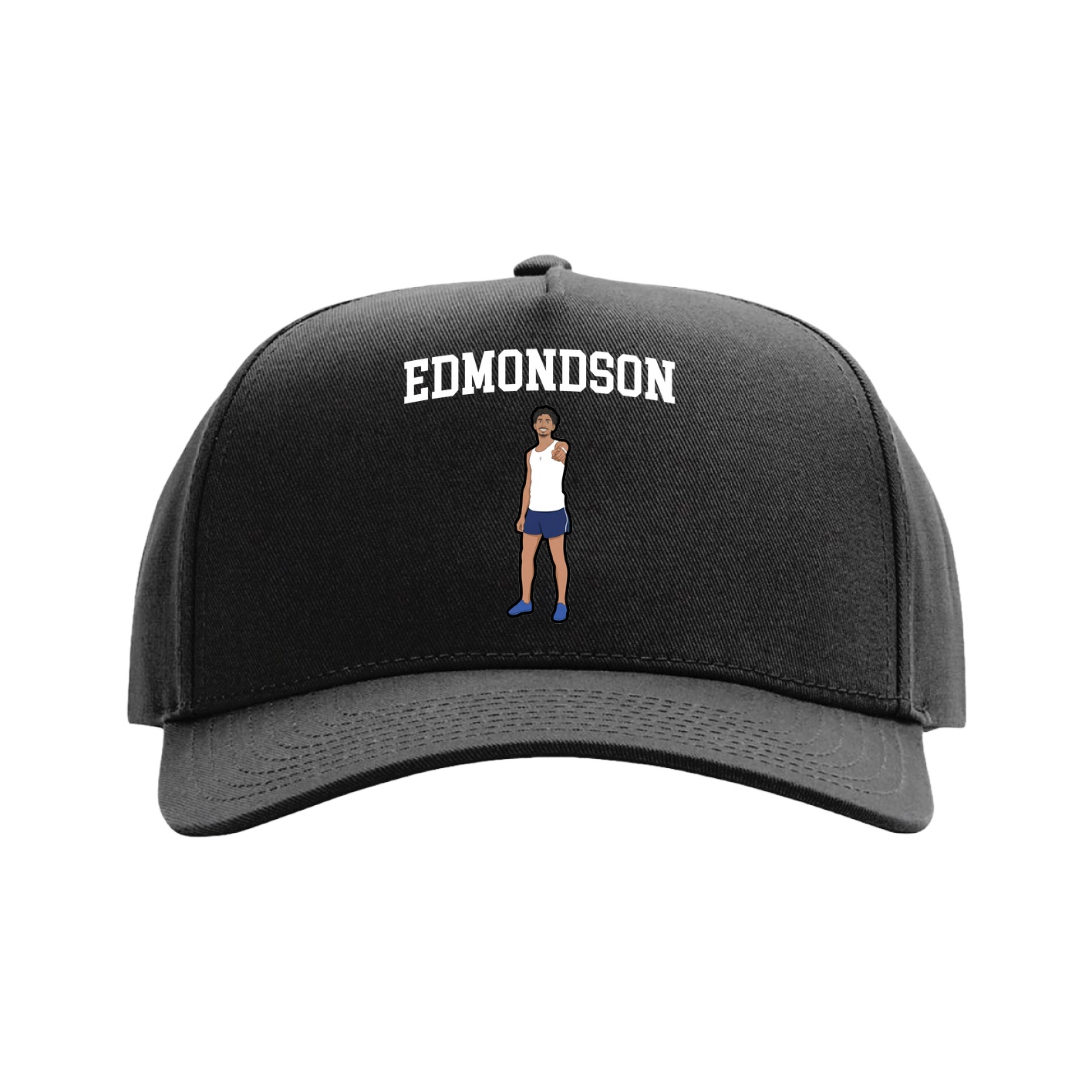 Full Fabric Five-Panel Champ Cap — Shirsey in Black