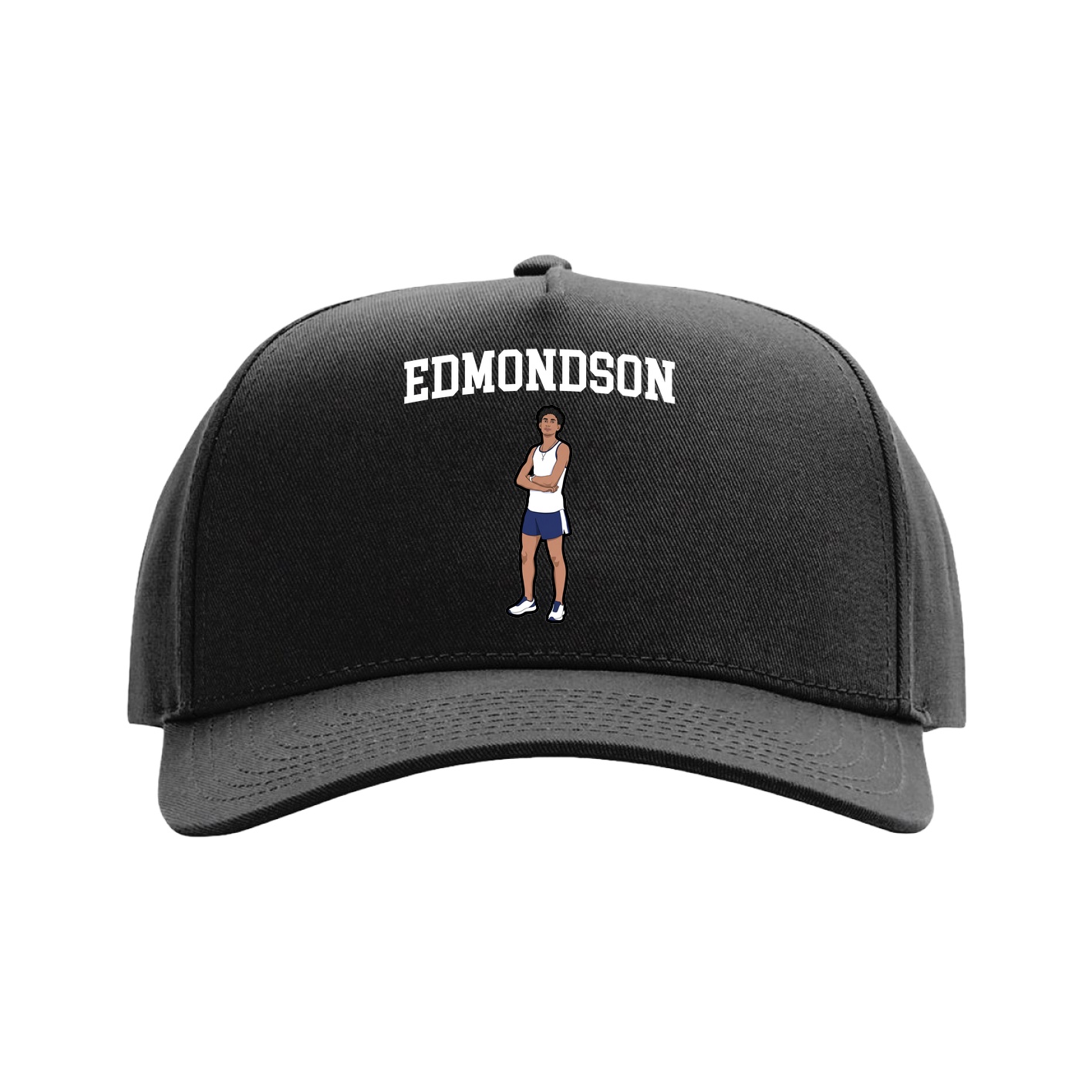 Full Fabric Five-Panel Champ Cap — Shirsey in Black