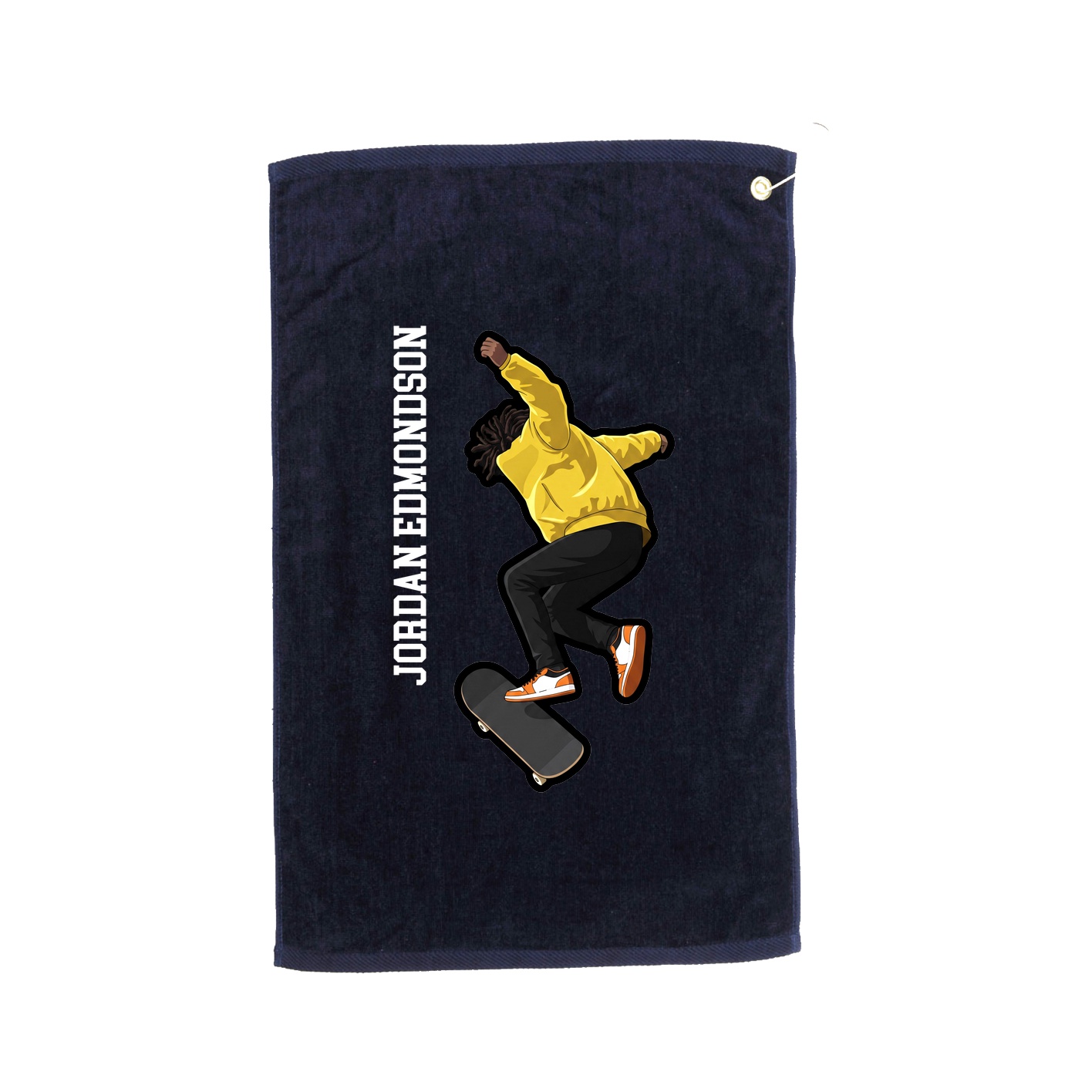 Golf Towel — Name Vertical in Navy