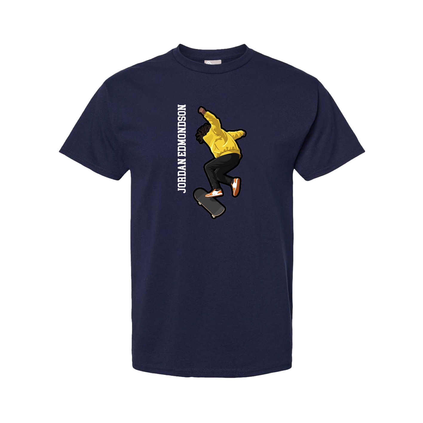 Youth Tee — Name Vertical in Navy