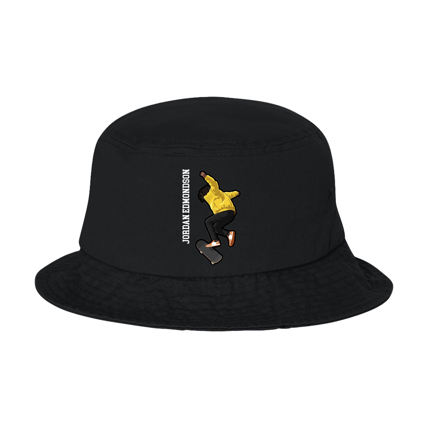 Bucket Cap — Name Vertical in Black