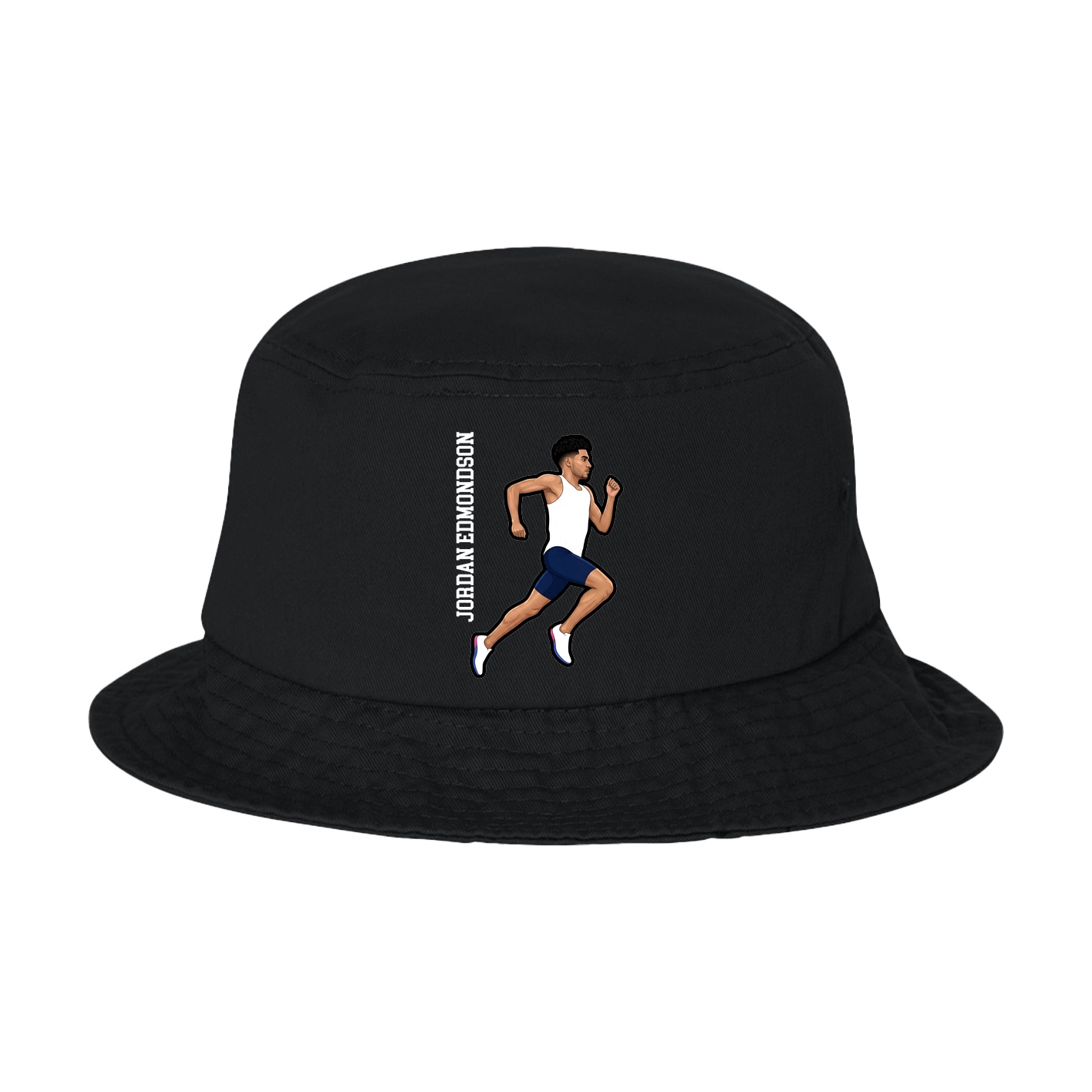 Bucket Cap — Name Vertical in Black