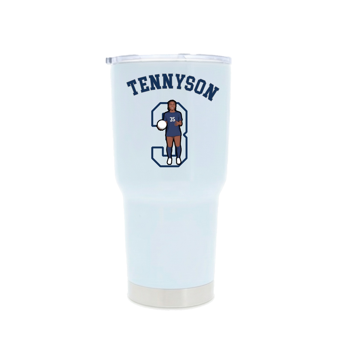 30oz Stainless Steel Tumbler — Shirsey Arch in White
