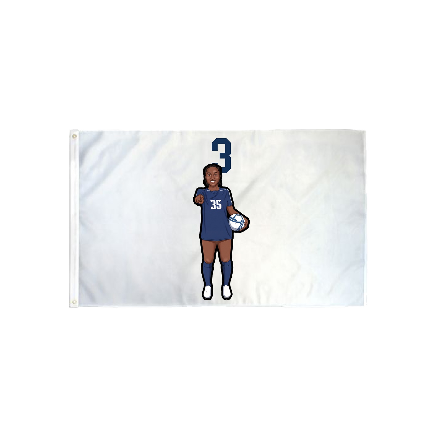 3x5 Flag — Number Top in Classic