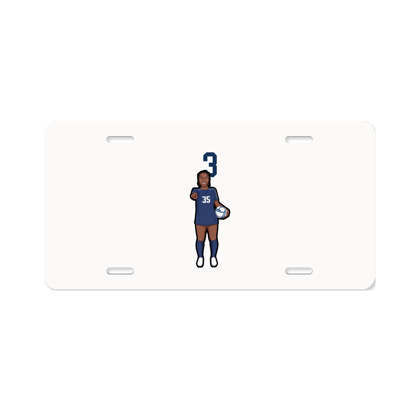 License Plate — Number Top in Classic