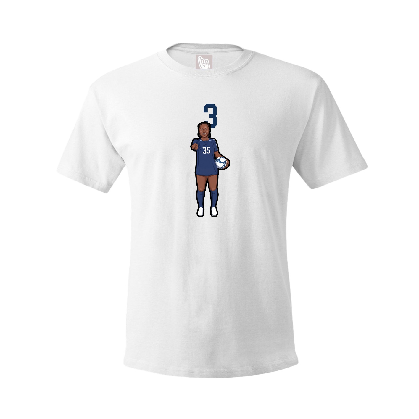 Tee — Number Top in White