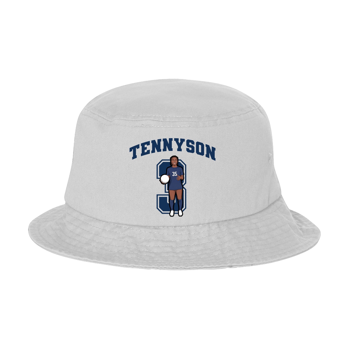 Bucket Cap — Number in White