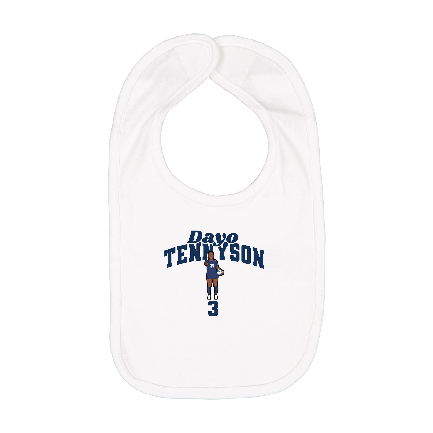Infant Bib — Signature Arch in White