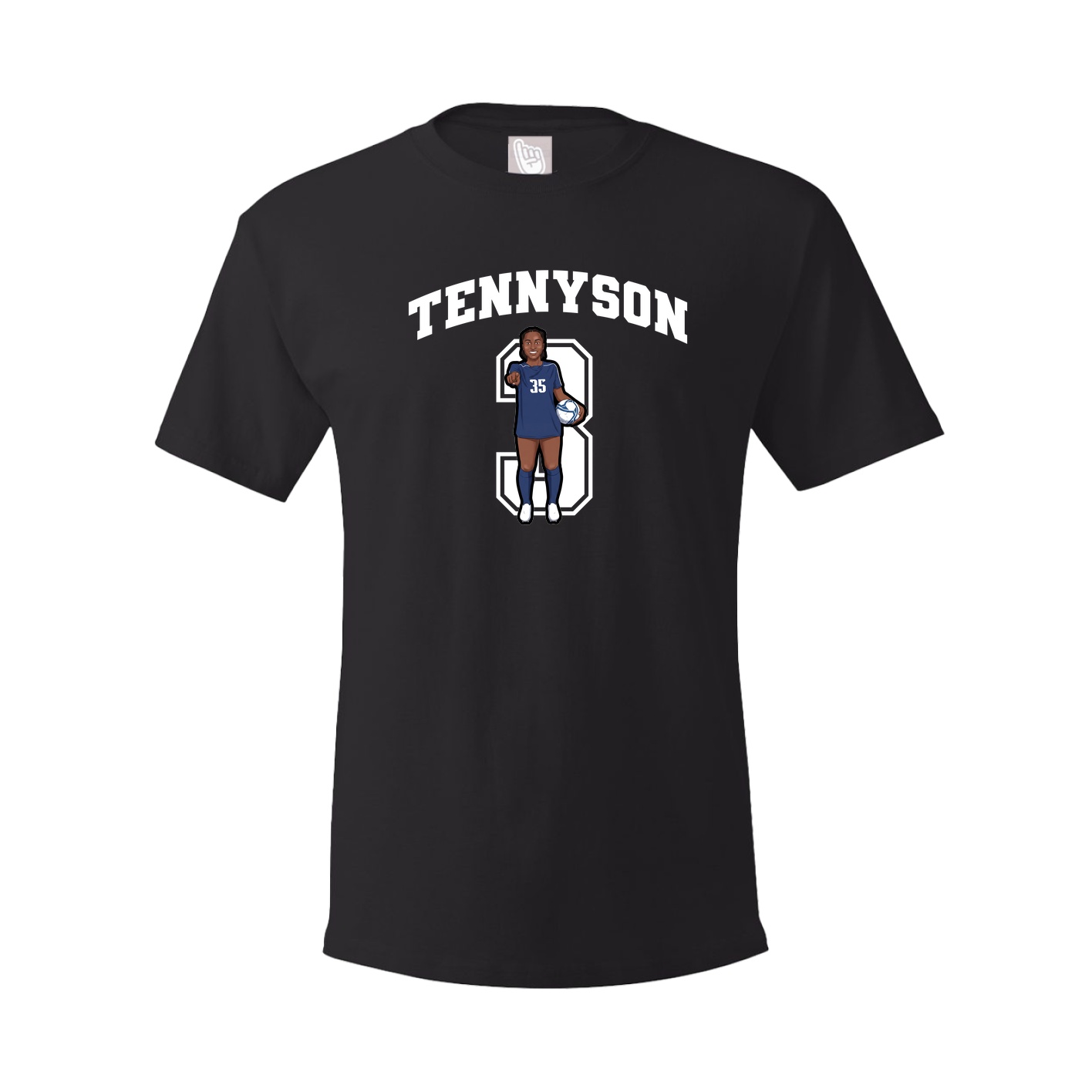 Youth Tee — Number in Black