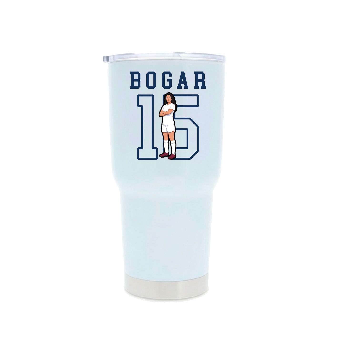 30oz Stainless Steel Tumbler — Shirsey in White