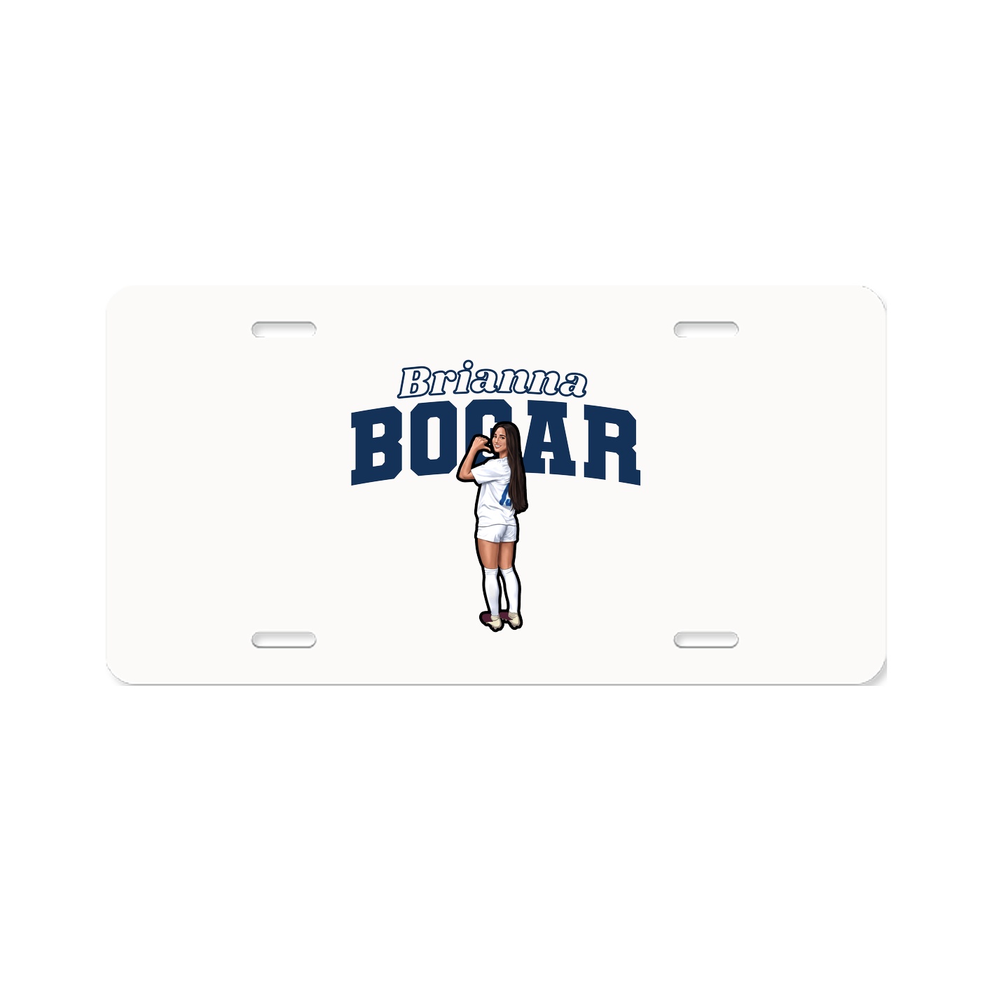 License Plate — Name Arch in Classic