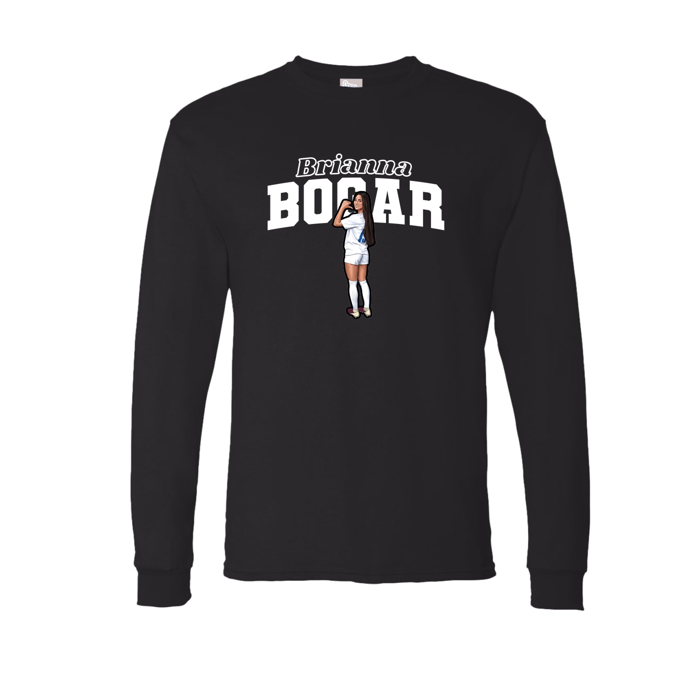 Long Sleeve Tee — Name Arch in Black
