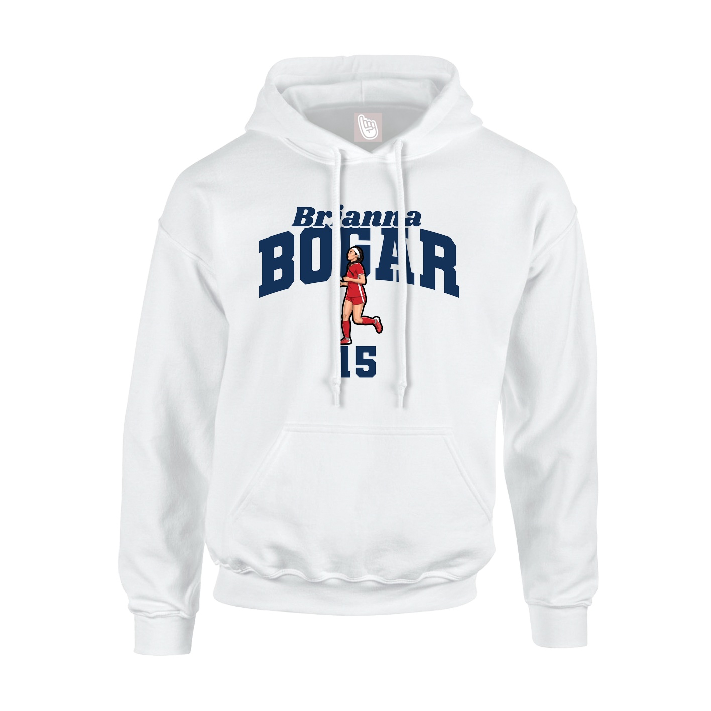 Hoodie — Signature Arch in White