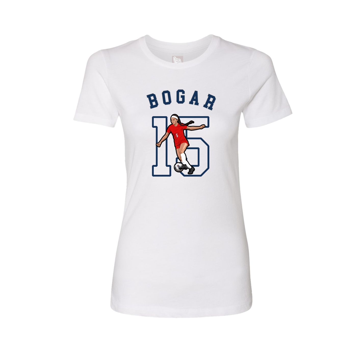 Fitted Women's Tee — Shirsey Arch in White