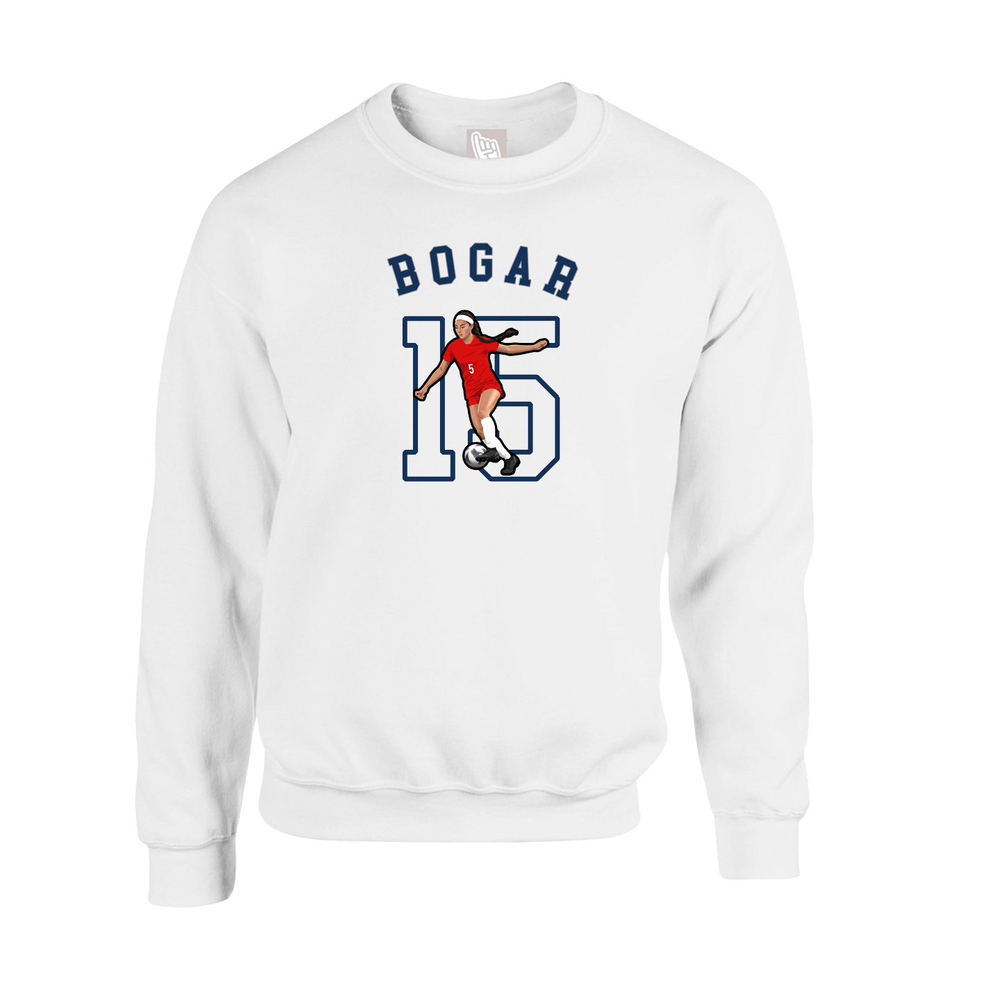 Fleece Crew — Shirsey Arch in White