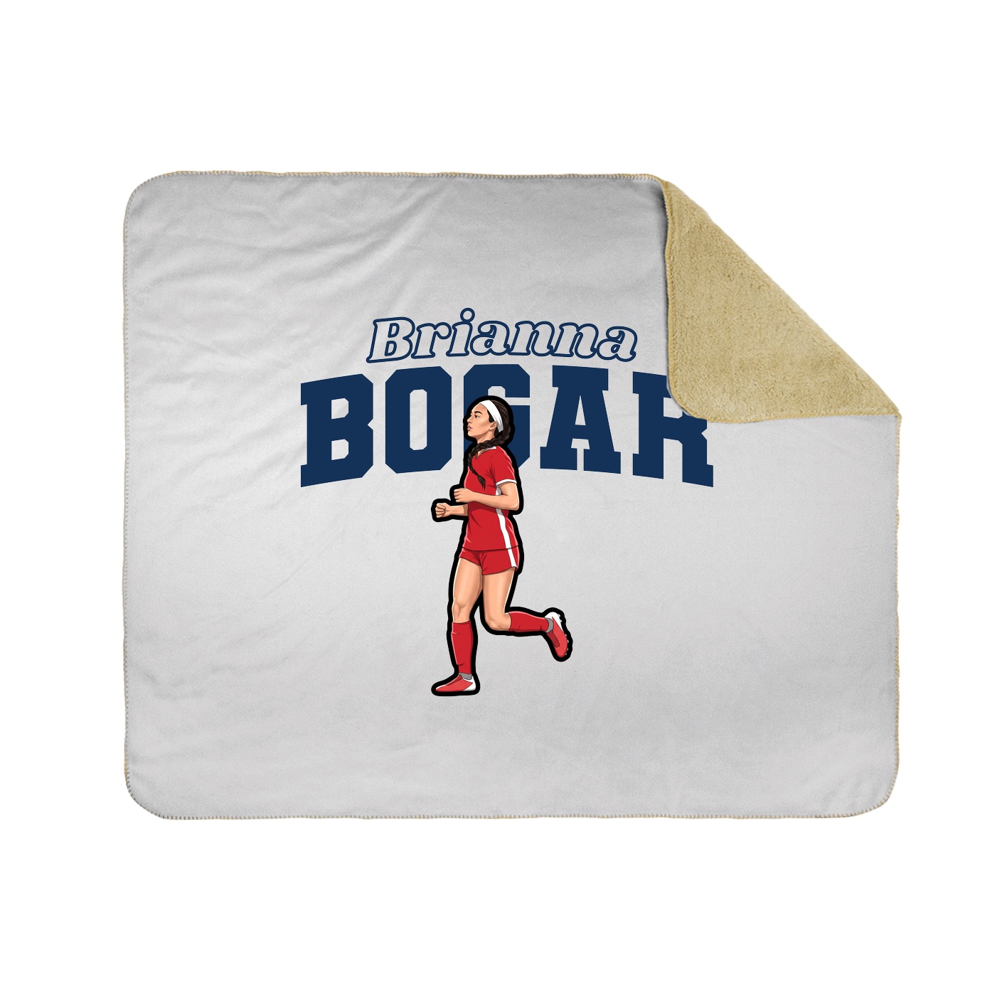 Throw Blanket — Name Arch in White