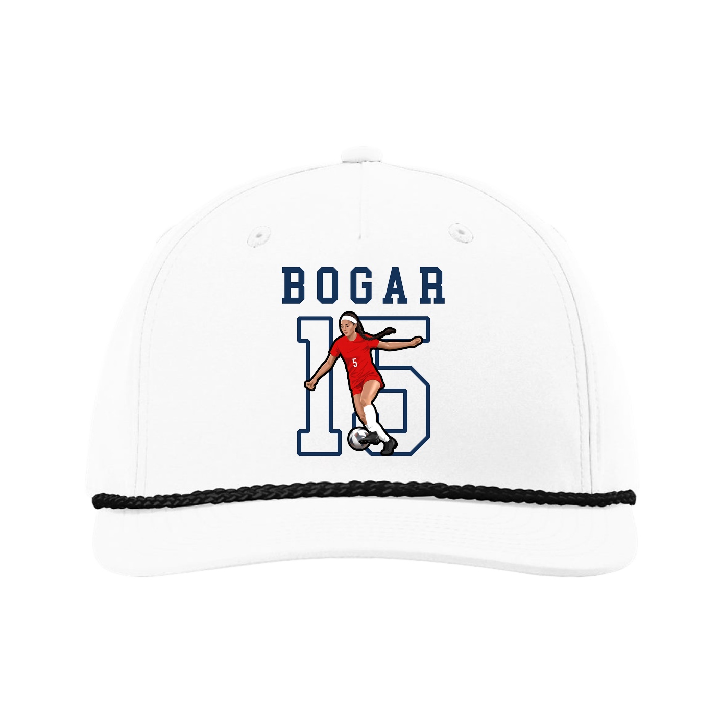 Five-Panel Classic Rope Cap — Shirsey in White