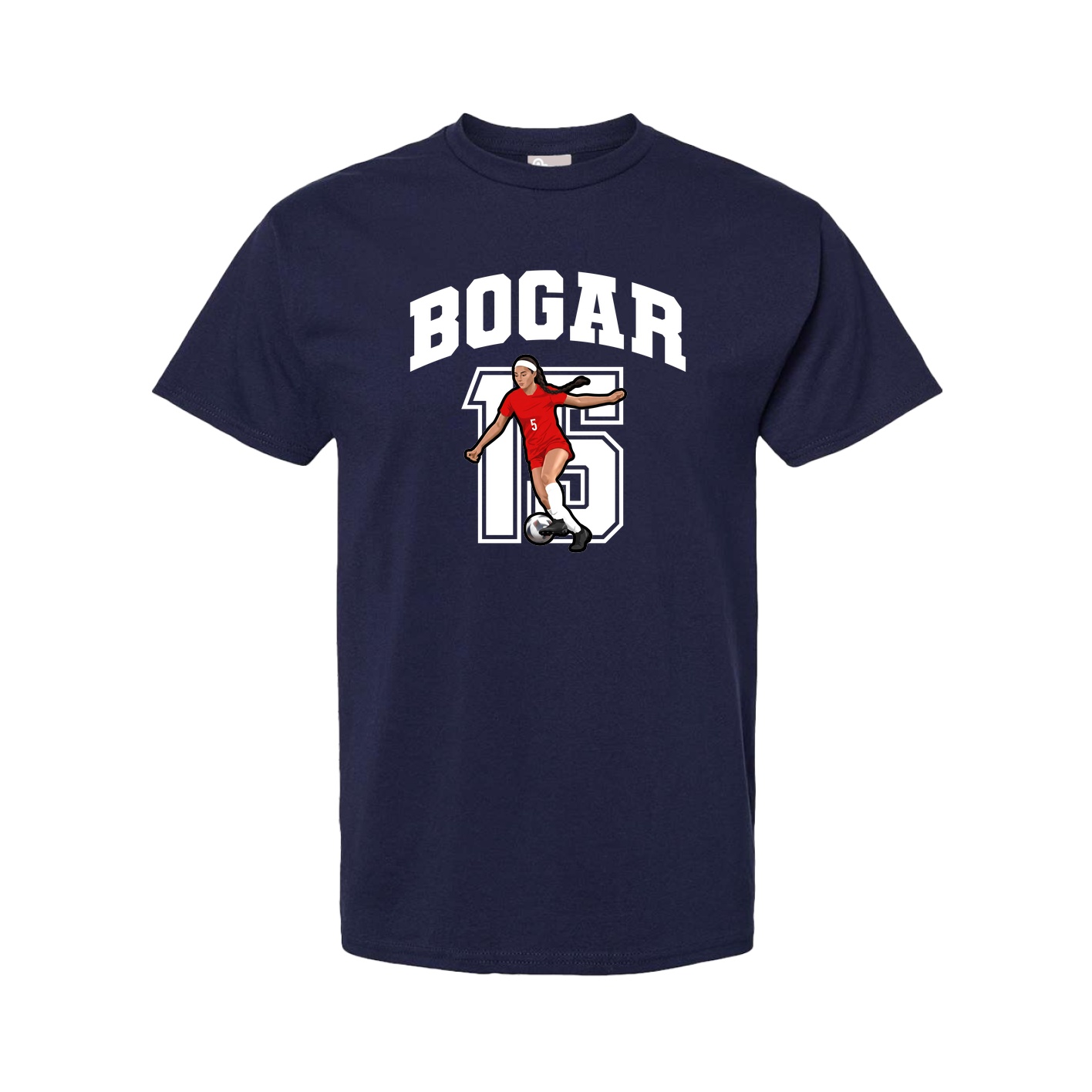 Youth Tee — Number in Navy