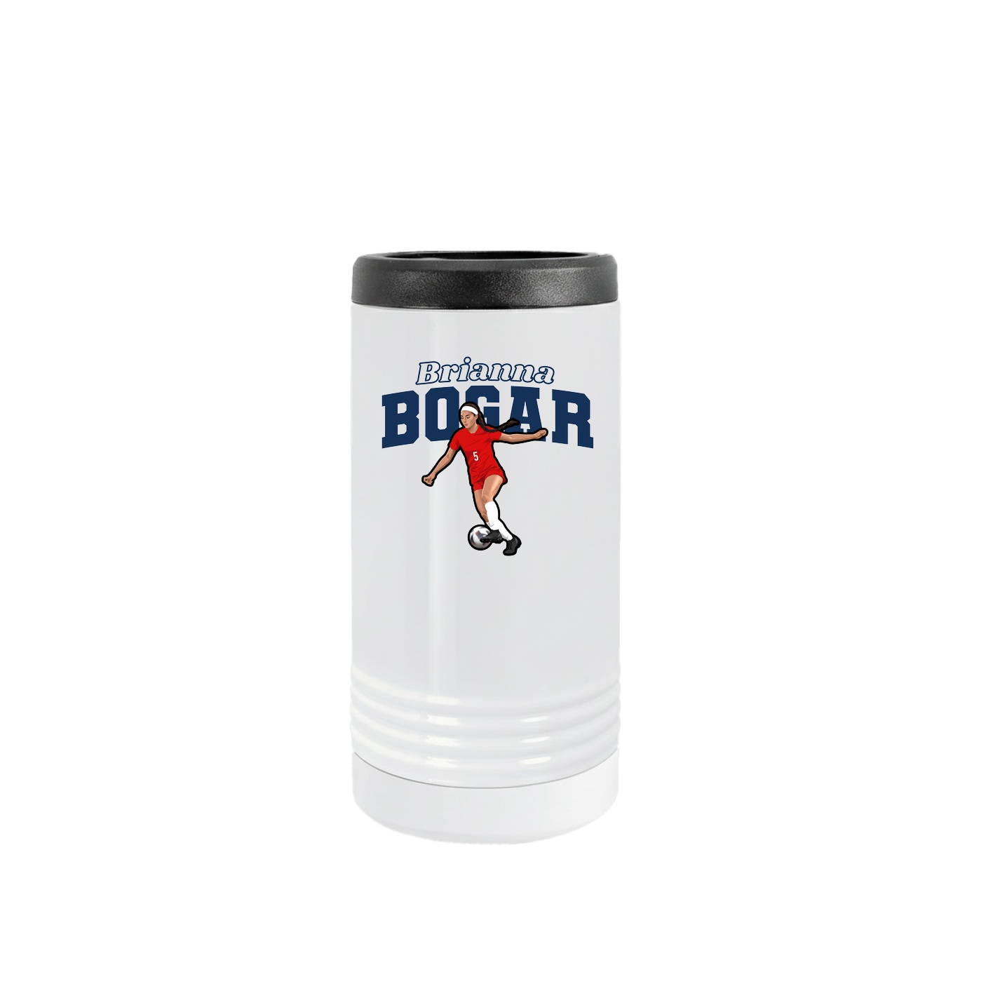 Slim Beverage Holder — Name Arch in White