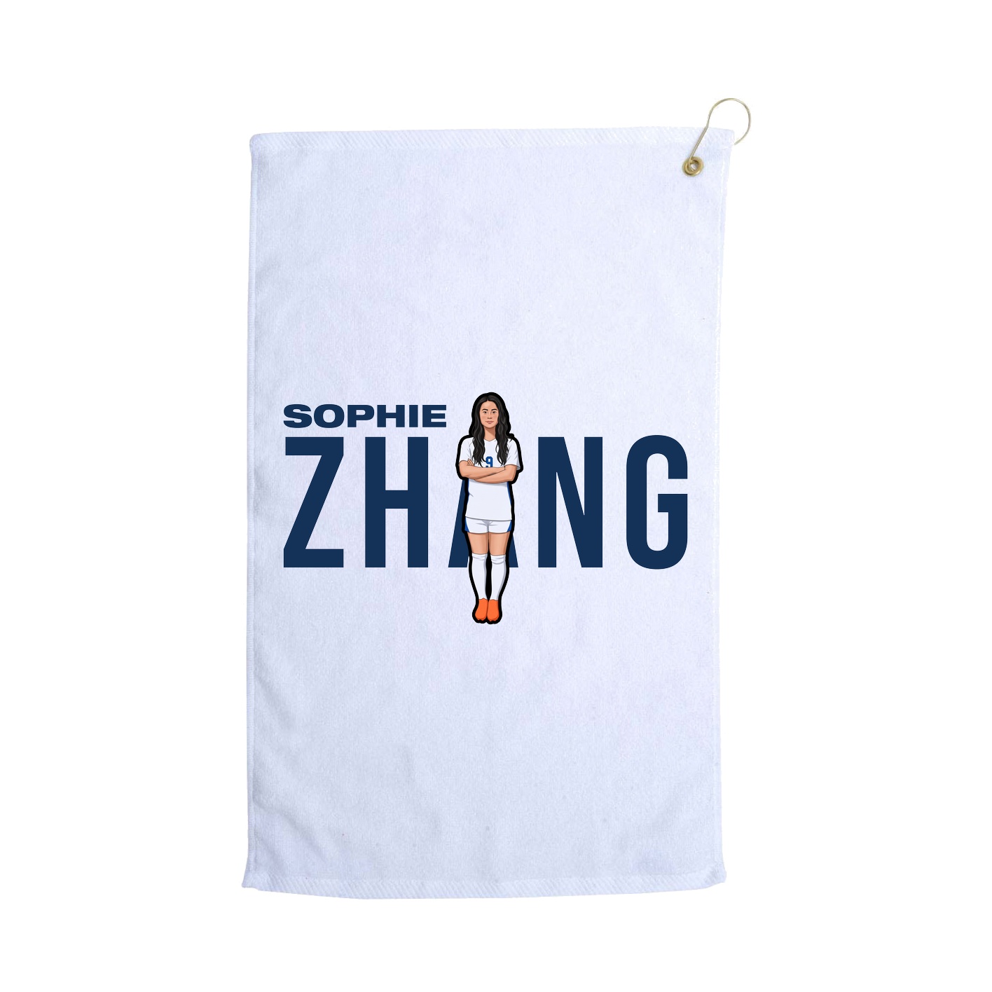Golf Towel — Player Name in White