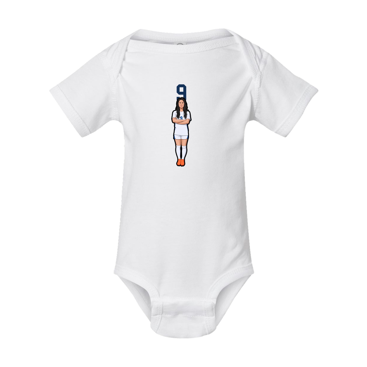 Baby Onesie — Number Top in White