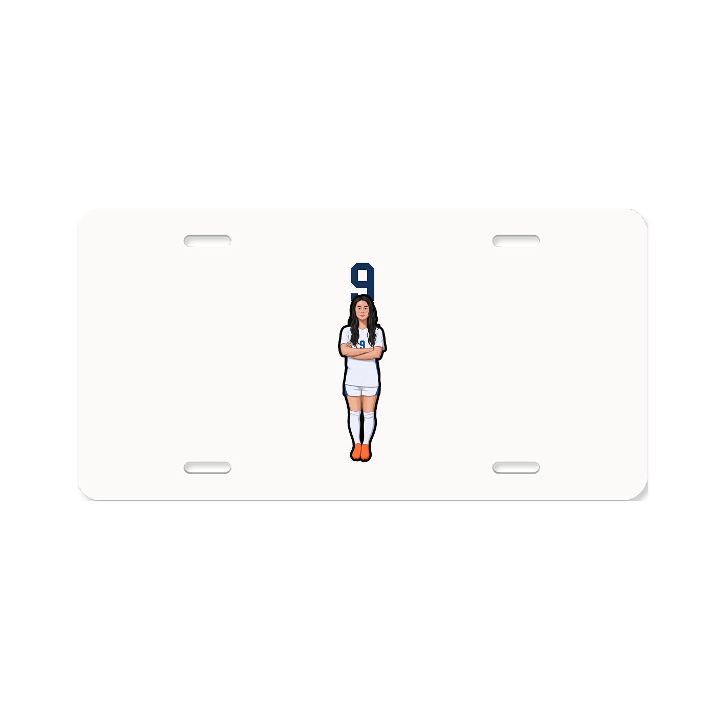 License Plate — Number Top in Classic