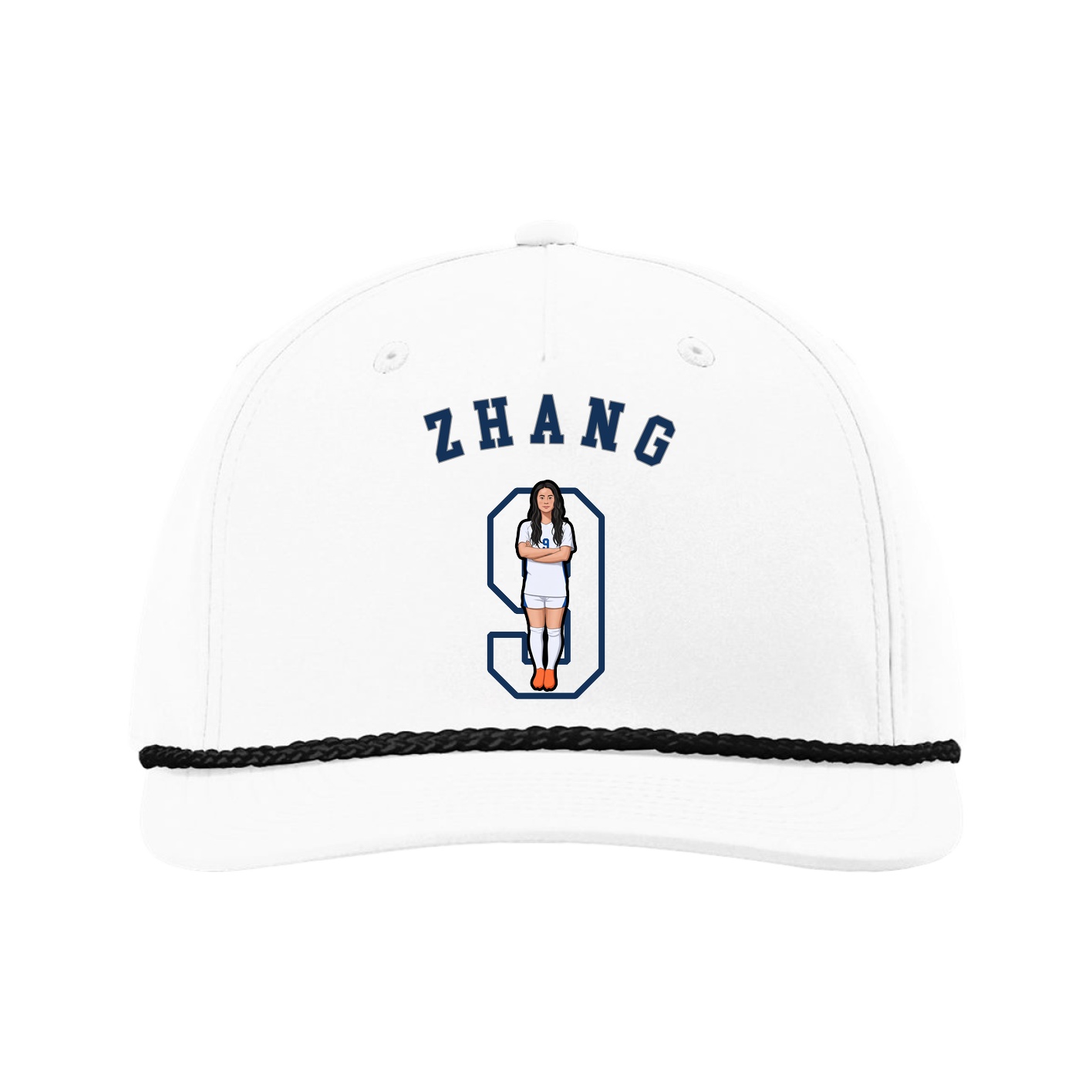 Five-Panel Classic Rope Cap — Shirsey Arch in White