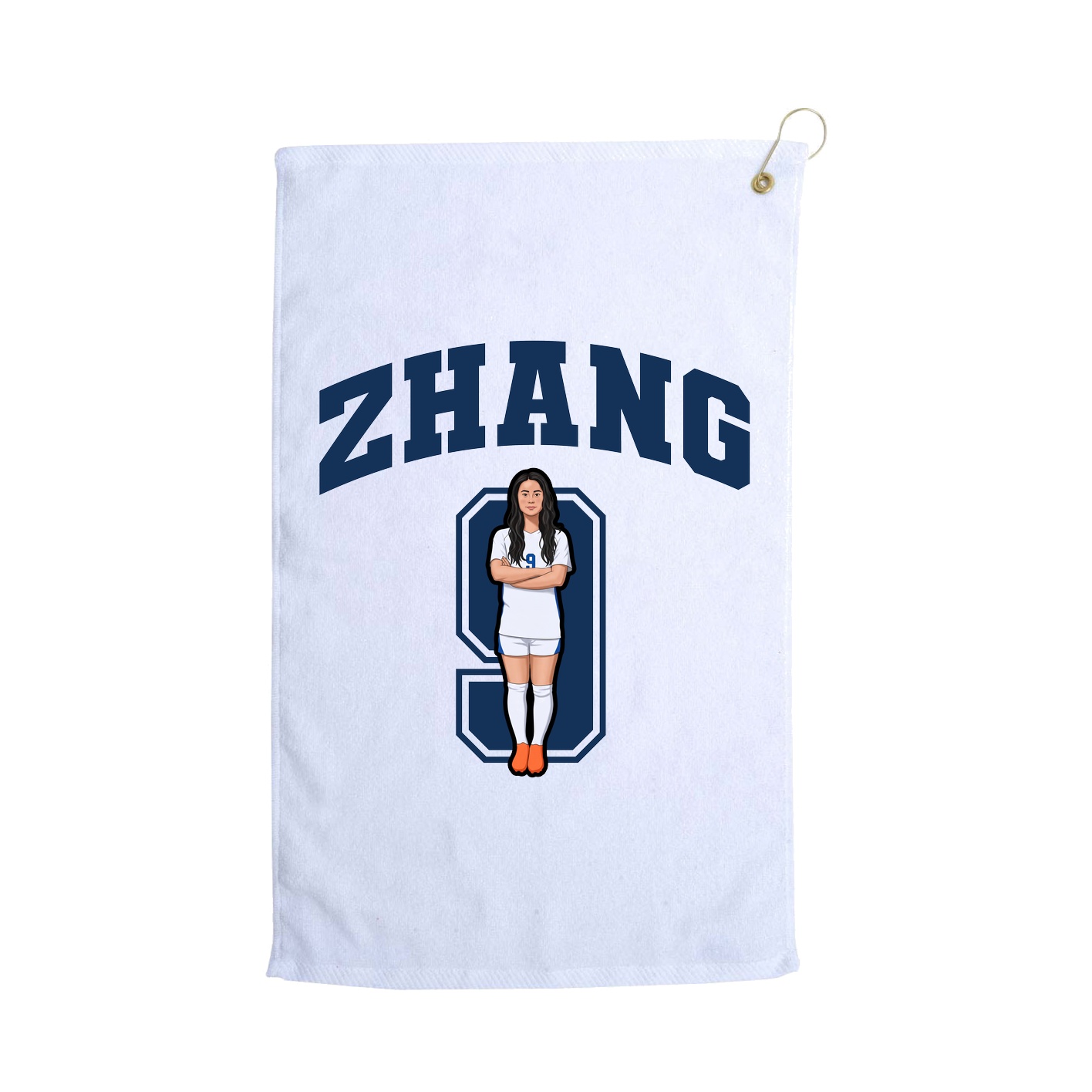 Golf Towel — Number in White