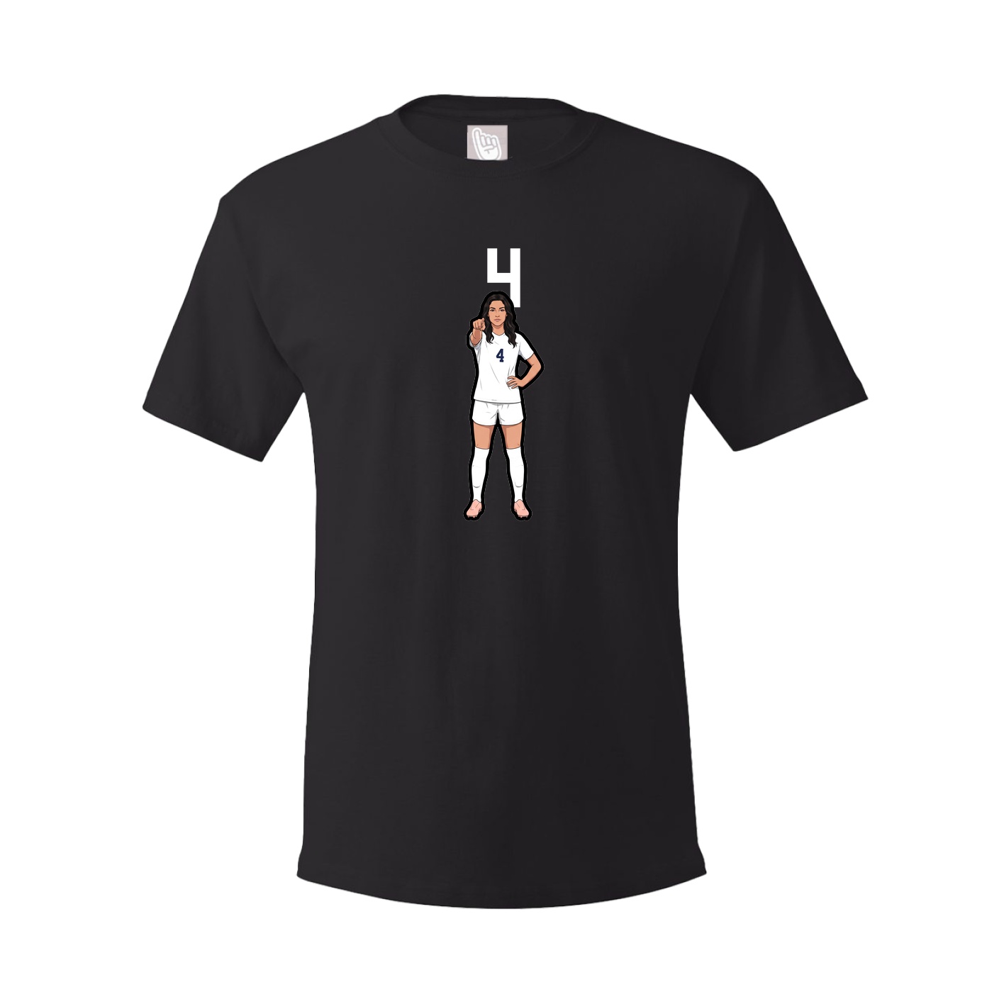 Youth Tee — Number Top in Black