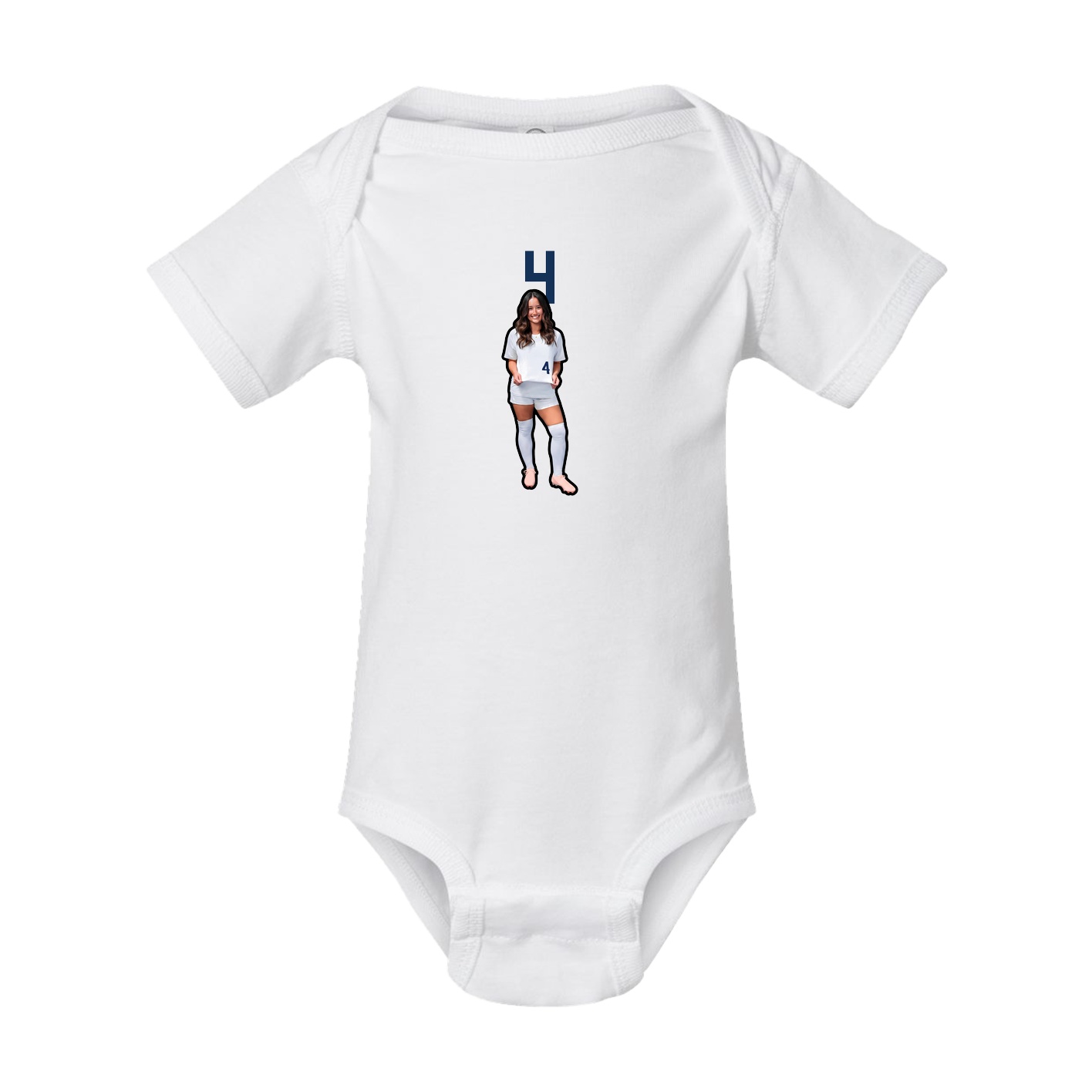 Baby Onesie — Number Top in White