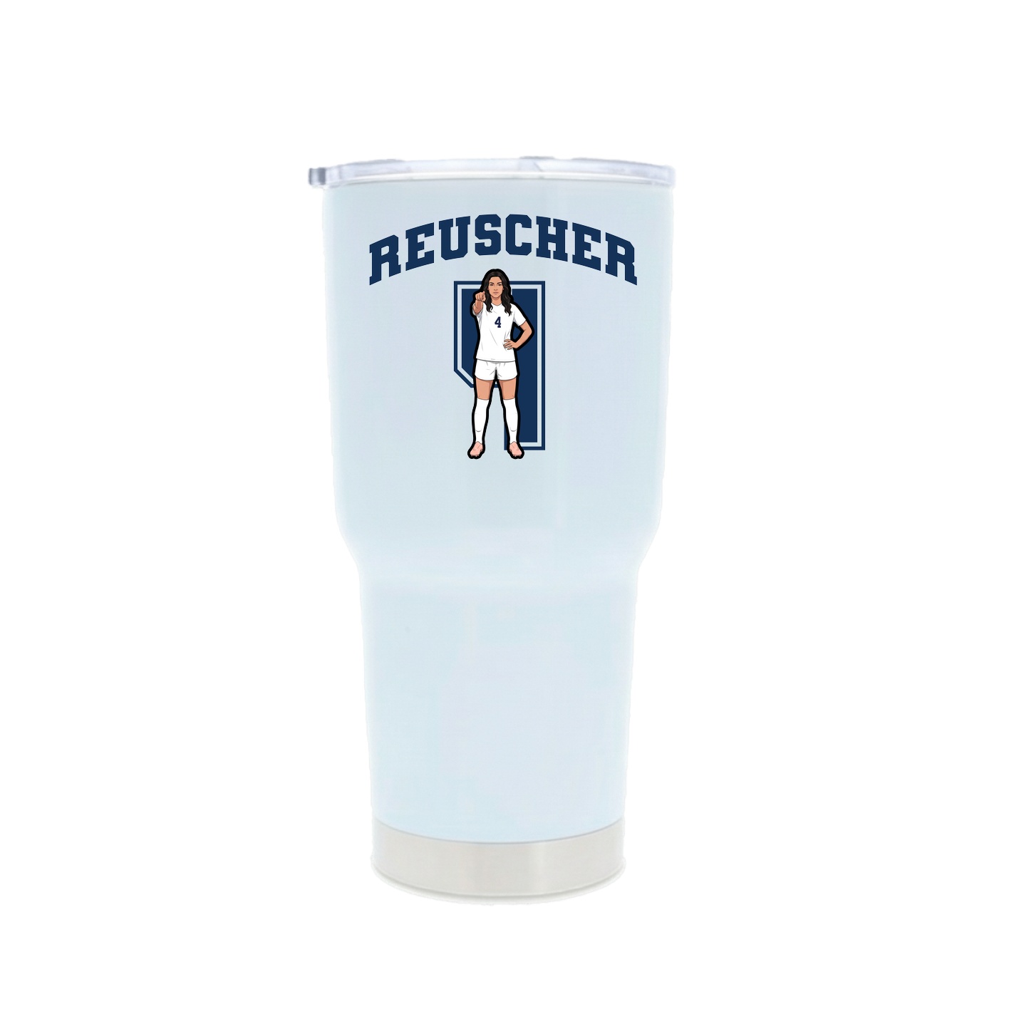 30oz Stainless Steel Tumbler — Number in White