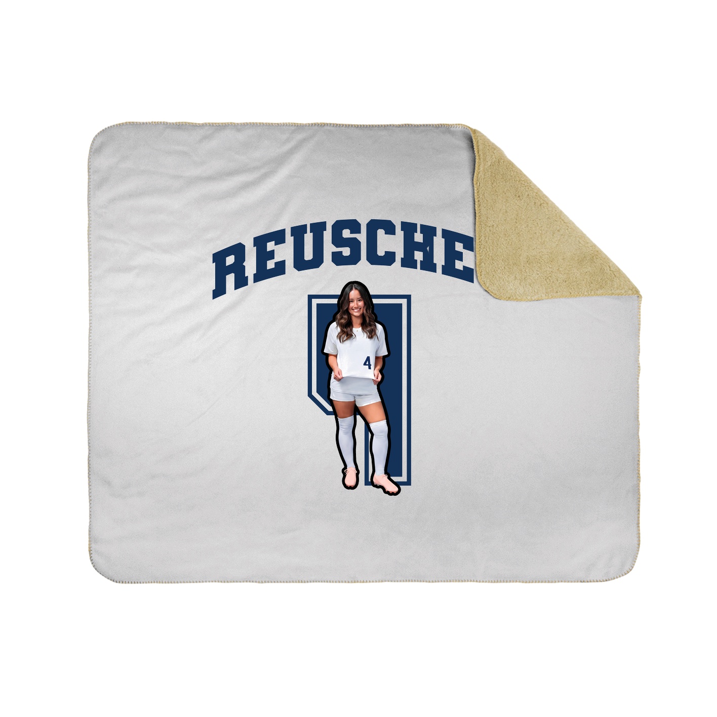 Throw Blanket — Number in White