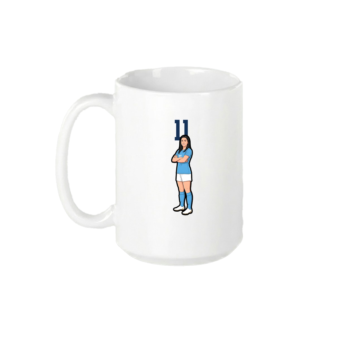 15oz Coffee Mug — Number Top in White