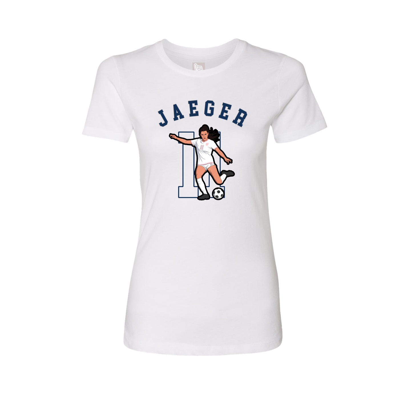 Fitted Women's Tee — Shirsey Arch in White