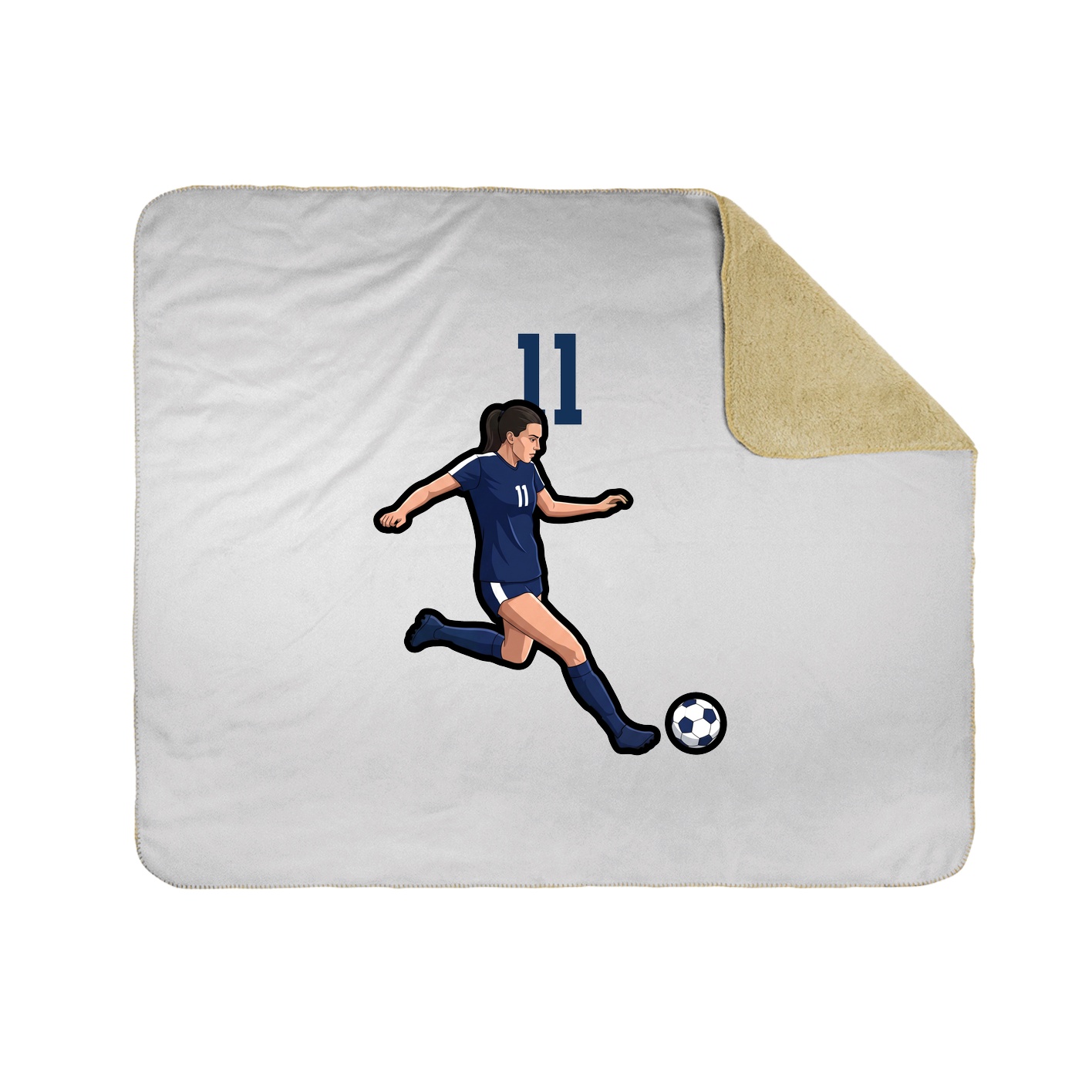 Throw Blanket — Number Top in White