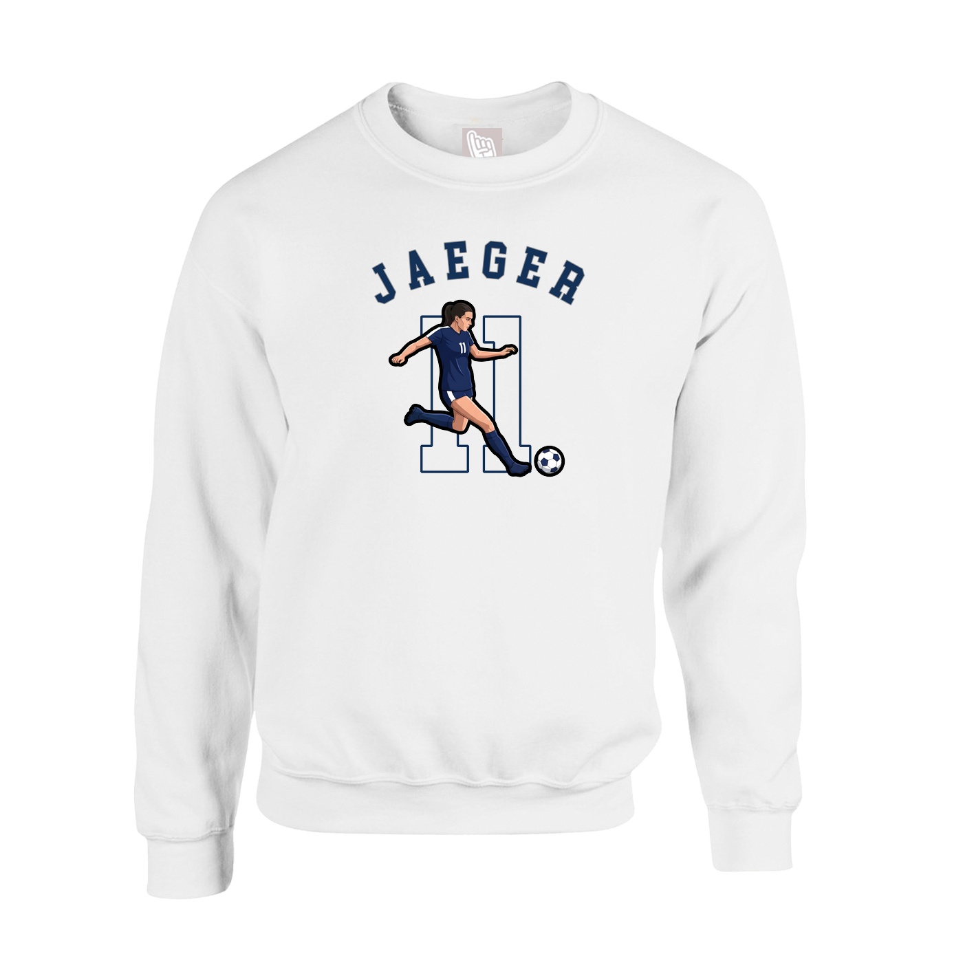 Fleece Crew — Shirsey Arch in White