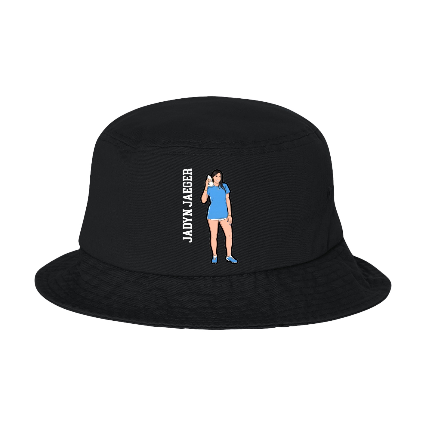 Bucket Cap — Name Vertical in Black
