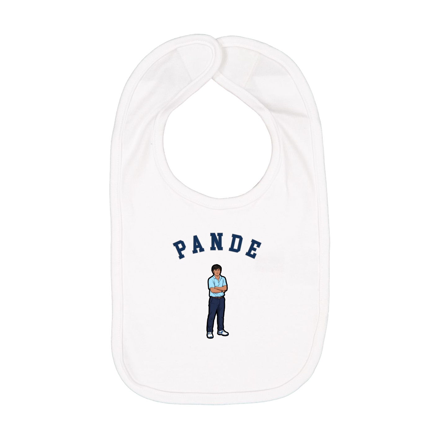 Infant Bib — Shirsey Arch in White