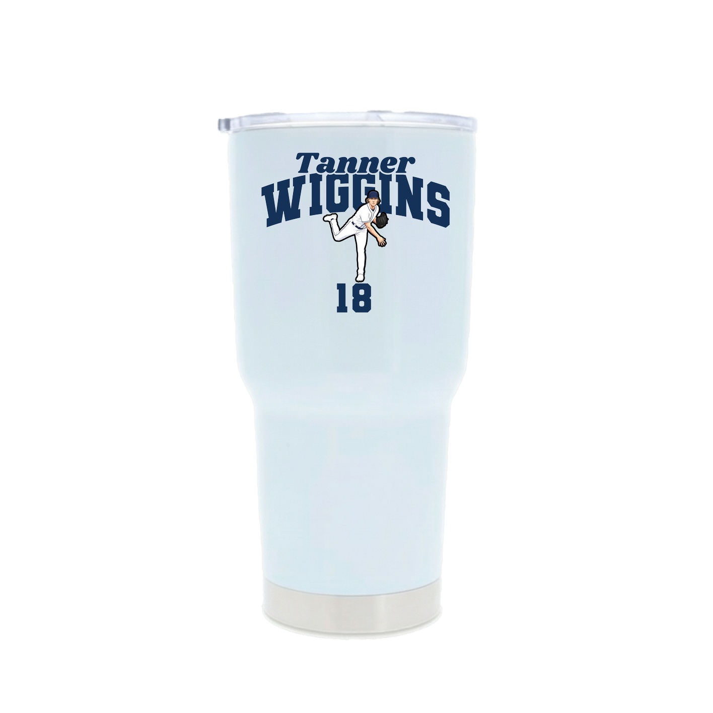 30oz Stainless Steel Tumbler — Signature Arch in White